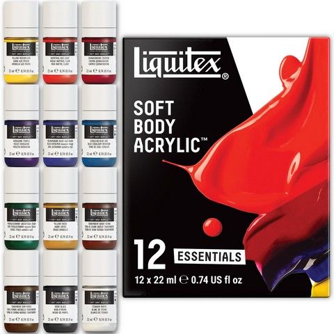 Liquitex Softbody Acrylic Set, Size: Pro - Set of 12 (22ml)