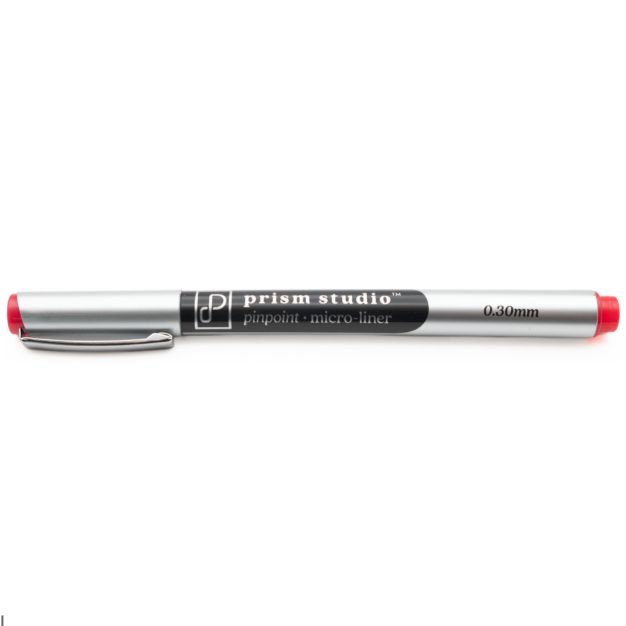 Prism Studio Pinpoint Micro Liner 0.3 Pen - Colours, Size: Red