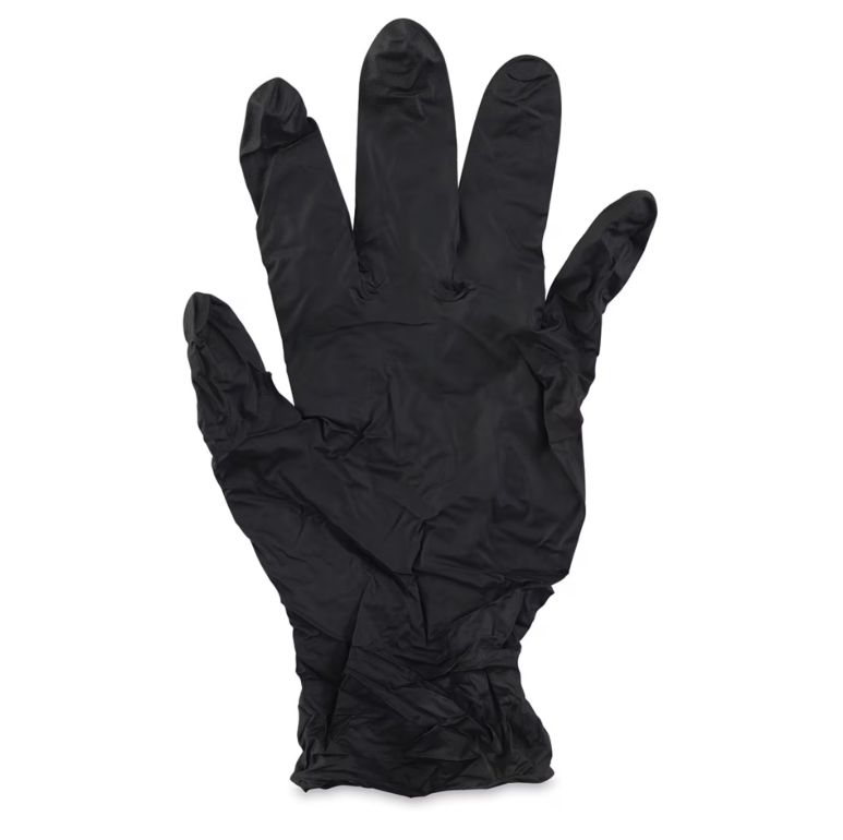 SemperForce Black Textured Nitrile Gloves - Single, Size: Small