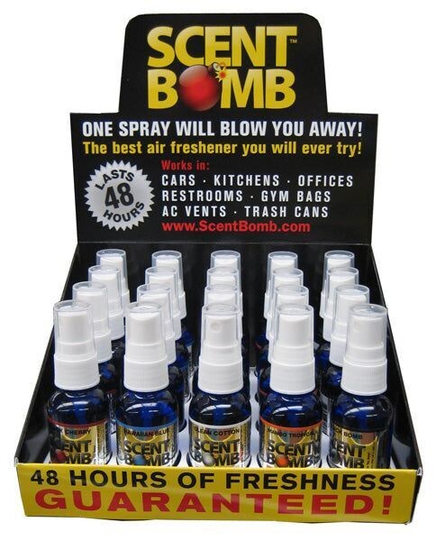 SCENT BOMB AIR FRESHENERS 1 OZ TYPE 1 ASSORTED