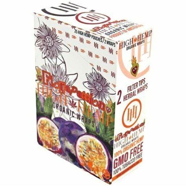 HIGH HEMP WRAPS 2 CT PASSION FRUIT