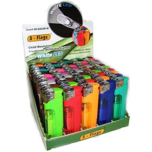 5 FLAG LIGHTER 1CT LED