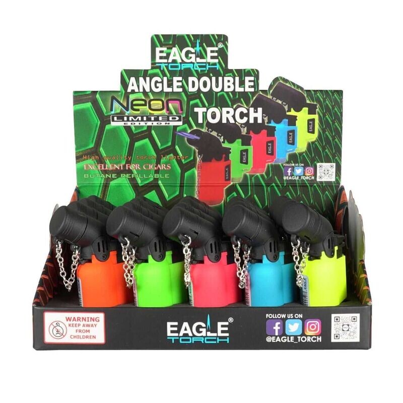 EAGLE TORCH LIGHTER 1 CT ANGLE NEON (PT 116 BN)