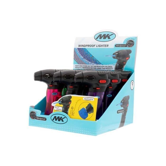 MK TORCH LIGHTER 9 CT ZY TL REFILLABLE