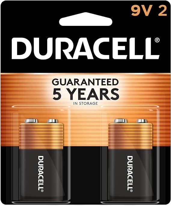 DURACELL BATTERIES 9V-2 COPPERTOP