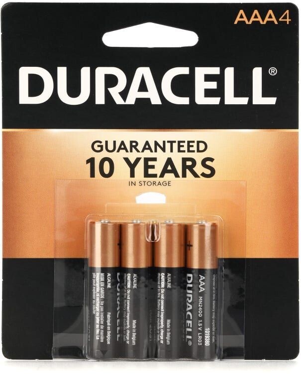 DURACELL BATTERIES AAA4 COPPERTOP