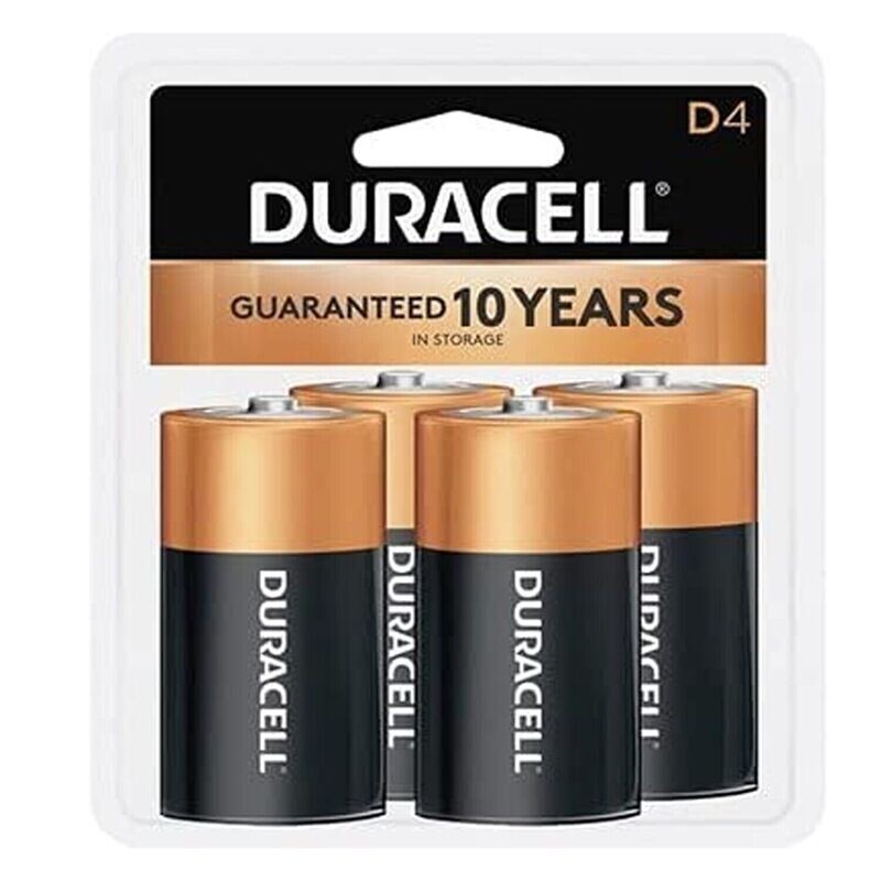 DURACELL BATTERIES D4 COPPERTOP