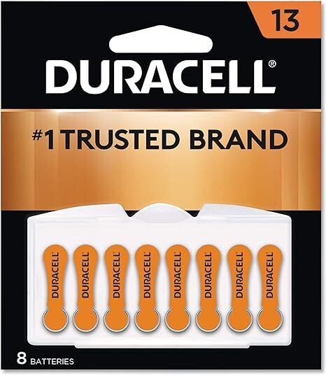 DURACELL HEARING AID BATTERIES 1 PK #13