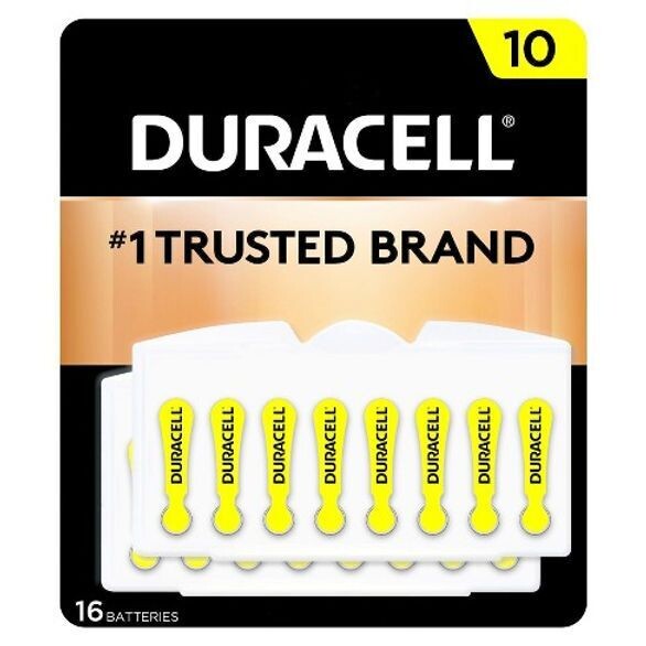DURACELL HEARING AID BATTERIES 1 PK #10