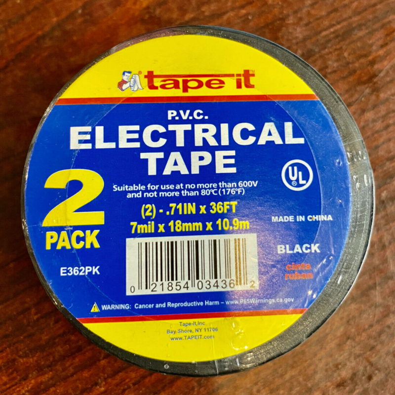 TAPE IT PVC ELECTRICAL TAPE 0.71 X36 FT 2 CT