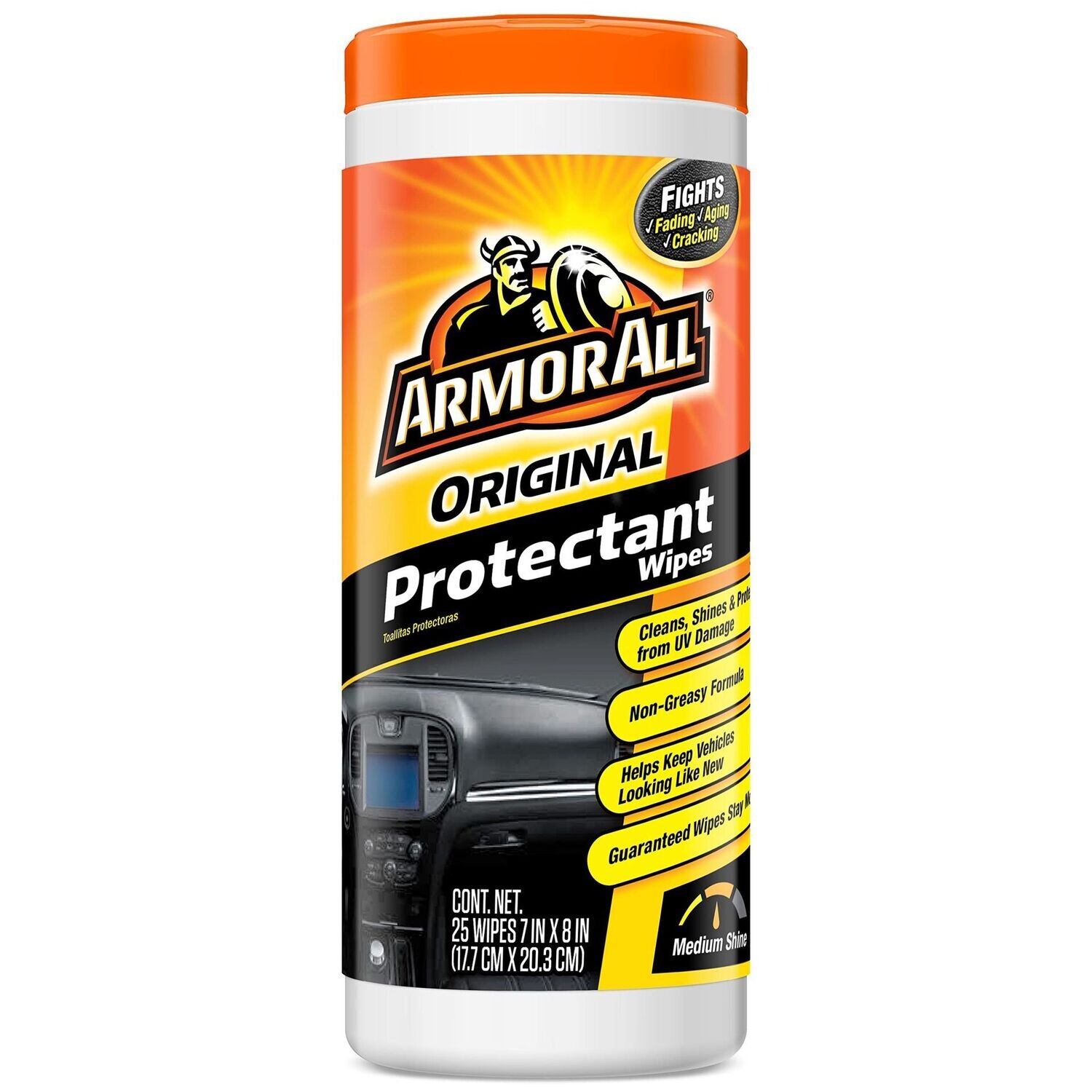 ARMOR ALL PROTECTANT WIPES 25 CT ORIGINAL