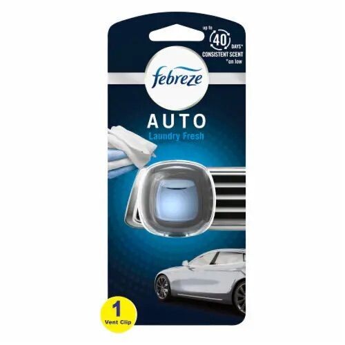 FEBREZE CAR AIR FRESHENER 0.06 OZ VENT CLIP LAUNDRY
