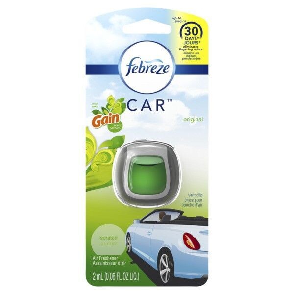 FEBREZE CAR AIR FRESHENER 0.06 OZ VENT CLIP GAIN