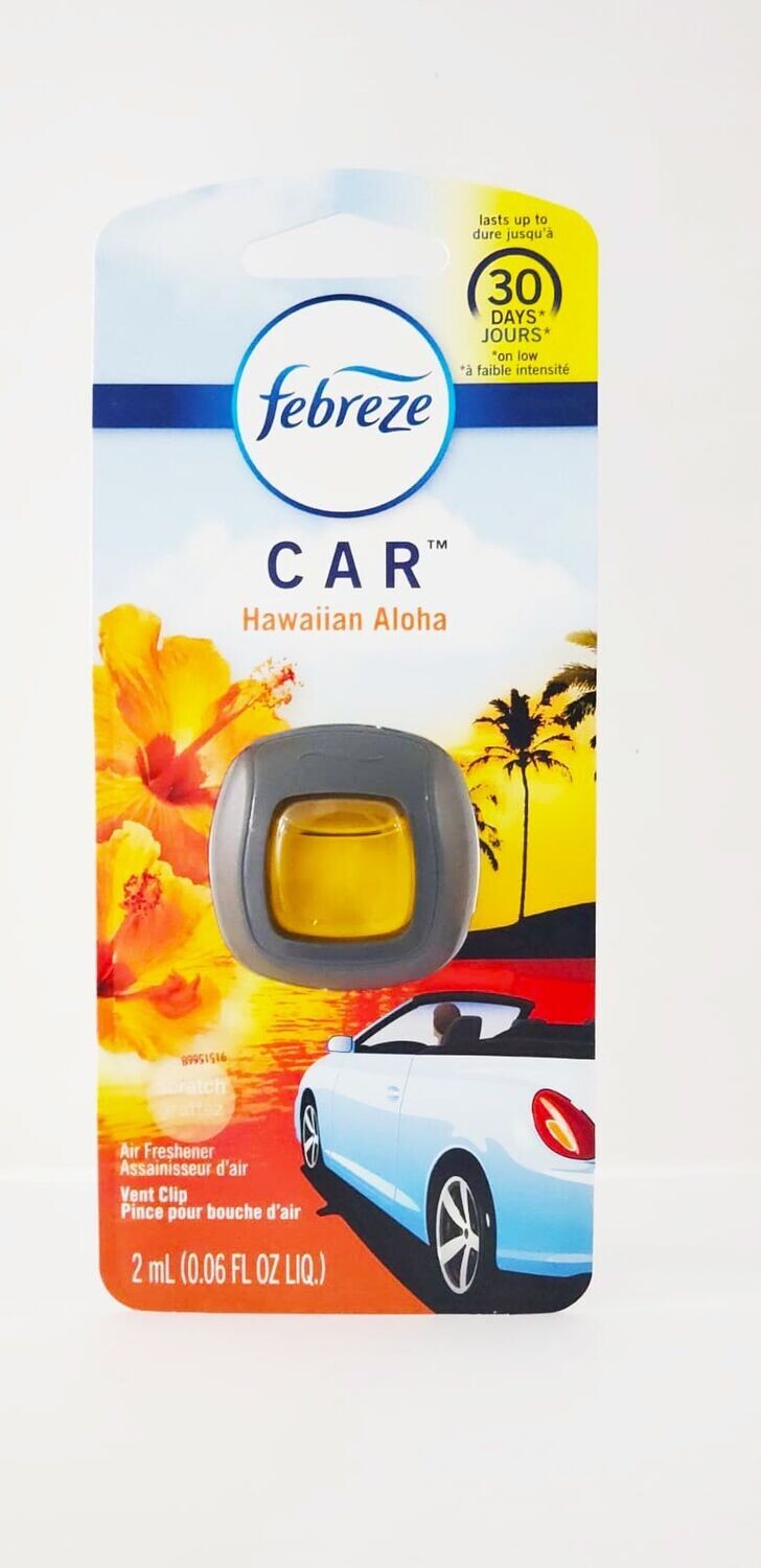 FEBREZE CAR AIR FRESHENER 0.06 OZ VENT CLIP HAWAIIN