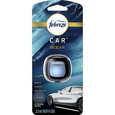 FEBREZE CAR AIR FRESHENER 0.07 OZ VENT CLIP OCEAN