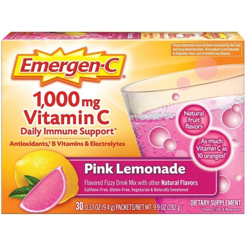 EMERGEN-C VITAMIN C 30 CT PINK LEMONADE