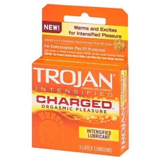 TROJAN CONDOM 3 CT CHARGED