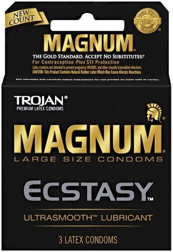 TROJAN CONDOM 3 CT MAGNUM ECSTASY