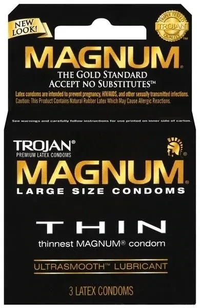 TROJAN CONDOM 3 CT MAGNUM THIN
