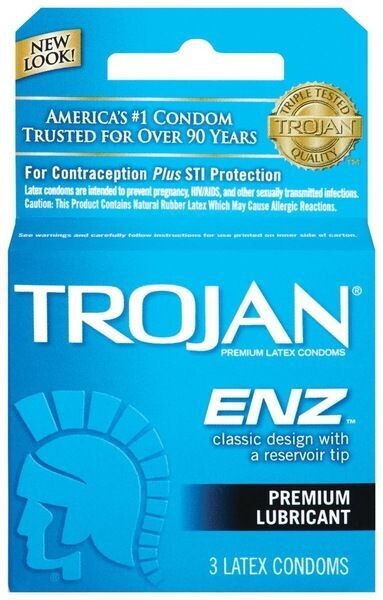 TROJAN CONDOM 3 CT PREMIUM LIGHT BLUE LUBRICATED