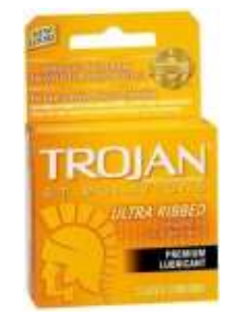 TROJAN CONDOM 3 CT ULTRA RIBBED LUB BROWN