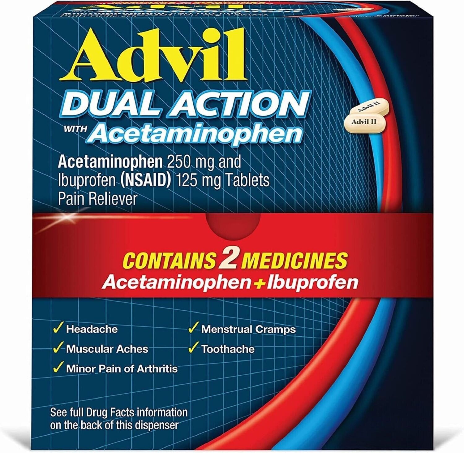 ADVIL DUAL ACTION 2 CT DISPENSER BOX