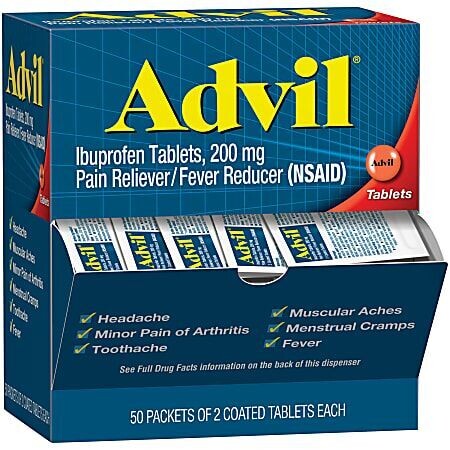 ADVIL PAIN RELEIF 2 CT TABLET DISPENSER BOX