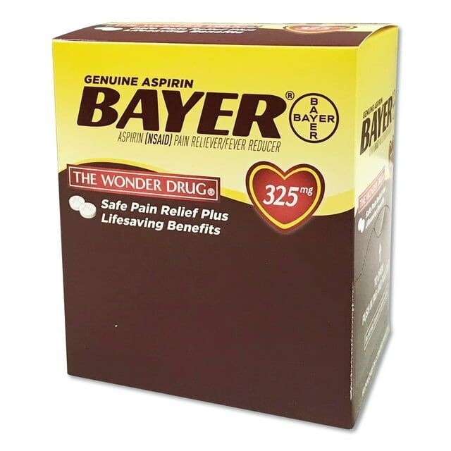BAYER PAIN RELIEF 2 CT TABLET BOX 325MG