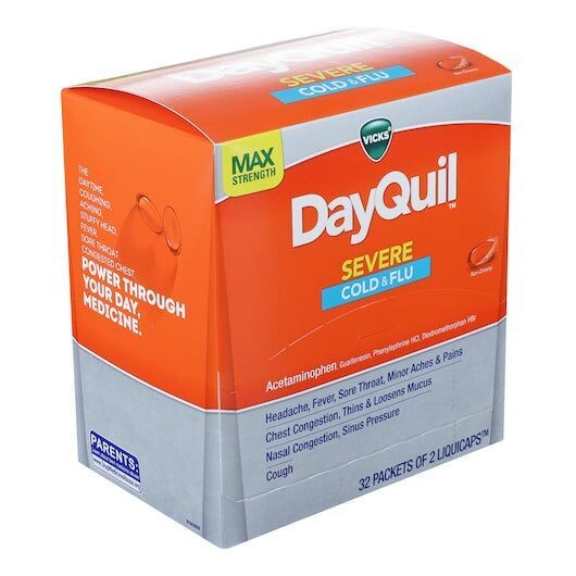 DAYQUIL COLD & FLU 2 CT CAPLETS SEVERE MULTI