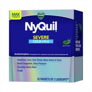 NYQUIL COLD & FLU LIQUID CAP 2 CT SEVERE MULTI SYMPTOM