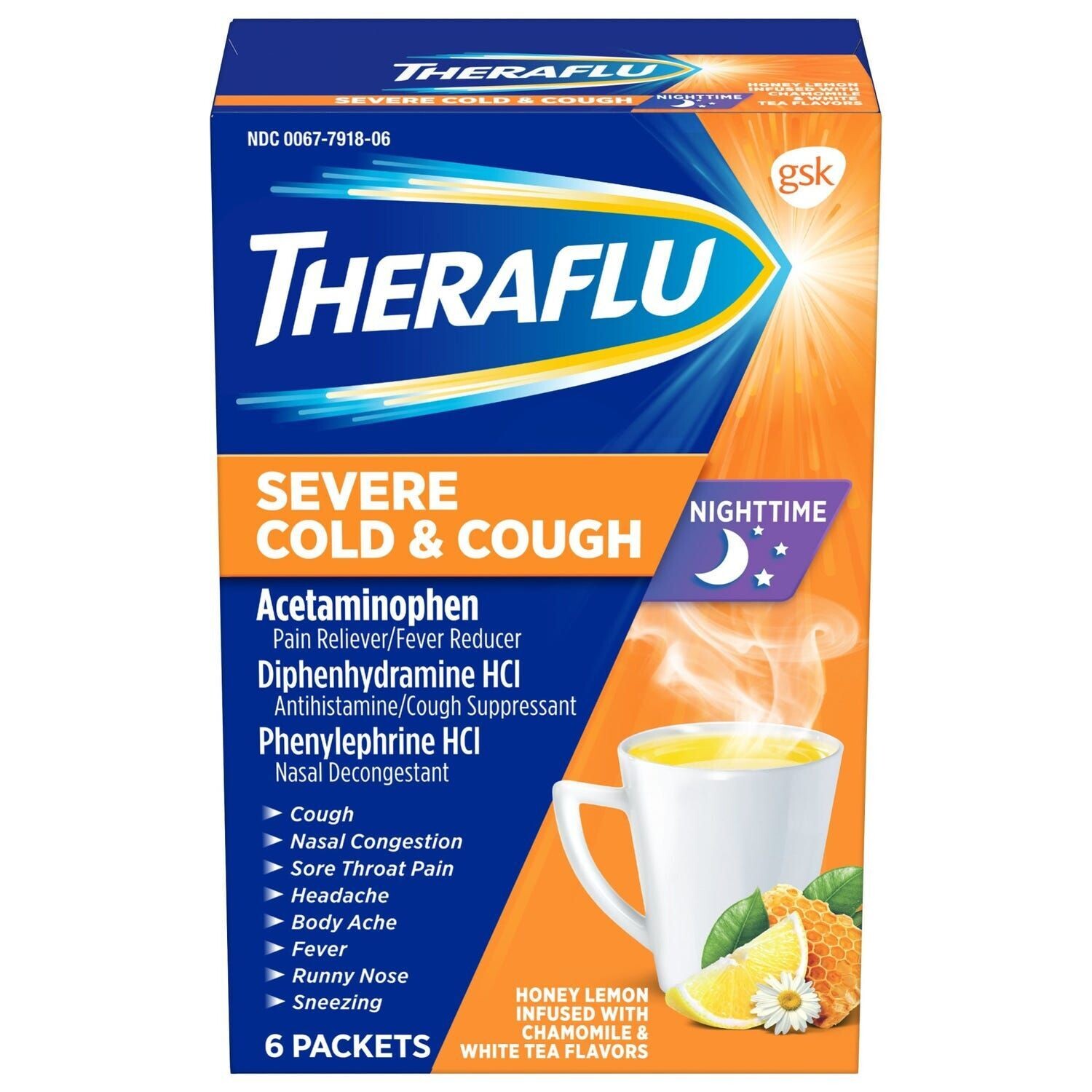 THERAFLU SEVERE COLD & COUGH 1 CT NIGHTTIME BOX