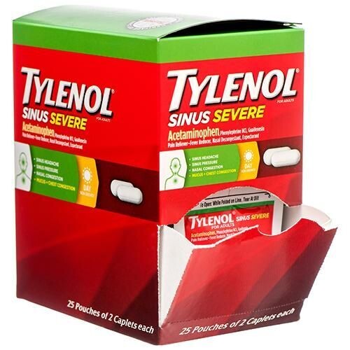 TYLENOL SEVERE SINUS 2 CT BOX