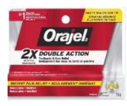ORAJEL PAIN RELIEF GEL 0.25 OZ 2X MEDICATED
