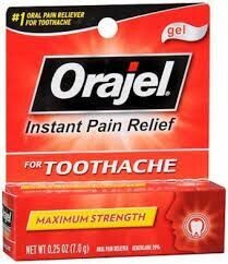 ORAJEL PAIN RELIEF GEL 0.25 OZ 3X MEDICATED MAX STRENGTH