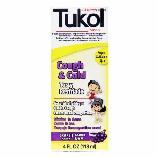 TUKOL CHILDRENS 4 OZ COUGH & COLD GRAPE LIQUID