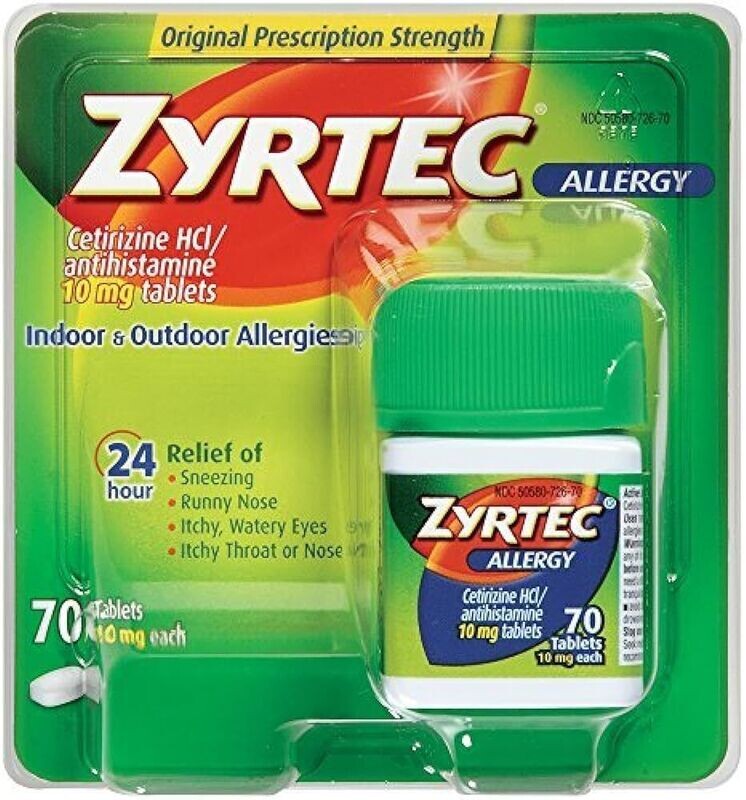 ZYRTEC ALLERGY RELIEF 5 CT 10MG TABS
