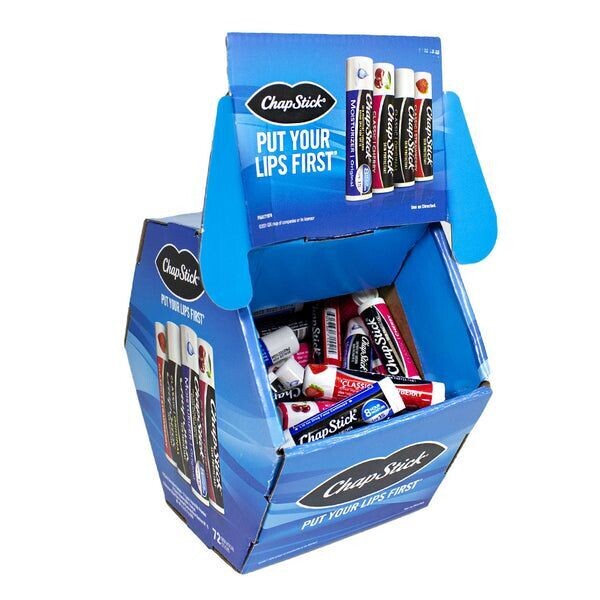 CHAPSTICK LIP BALM FISH BOWL ASSORTED 72 CT