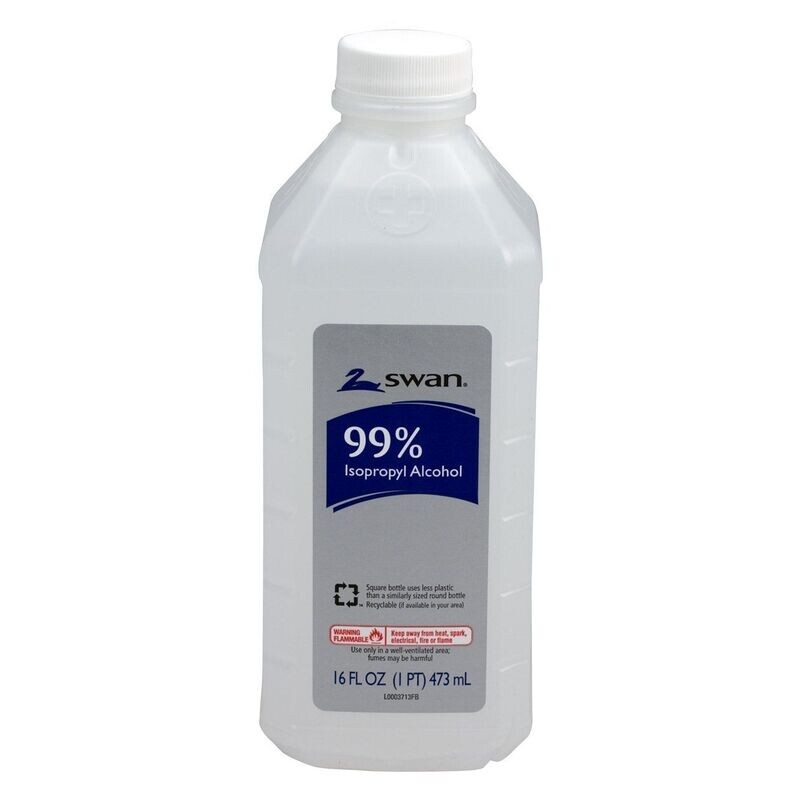 SWAN RUBBING ALCOHOL 16 OZ 99% WHITE