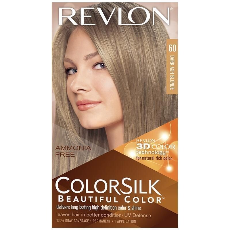 COLOR SILK HAIR COLOR 1 PK # 60 DARK ASH BLONDE