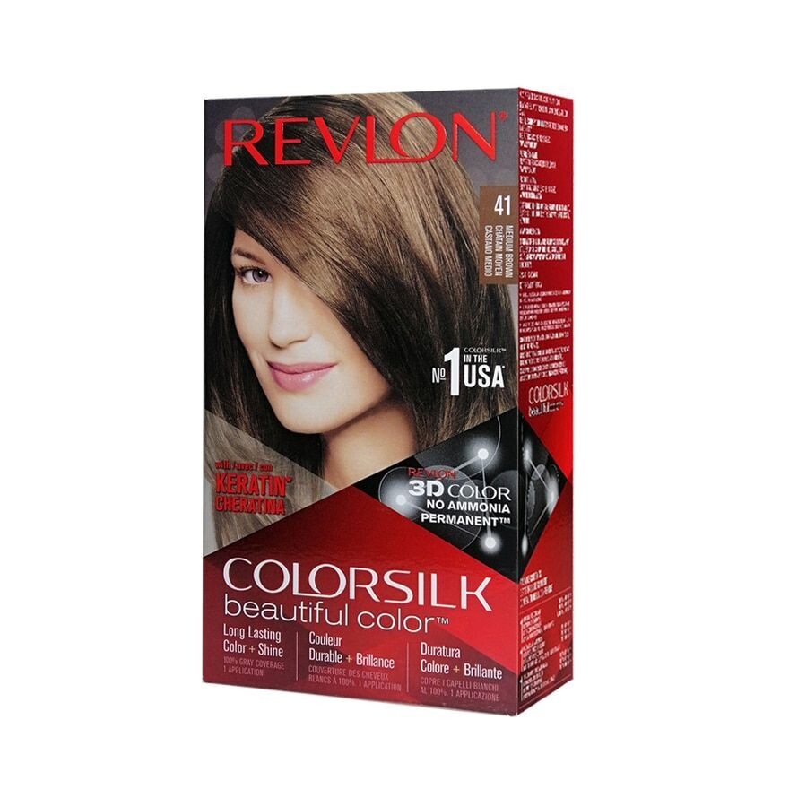 COLOR SILK HAIR COLOR 1 PK # 41 MEDIUM BROWN