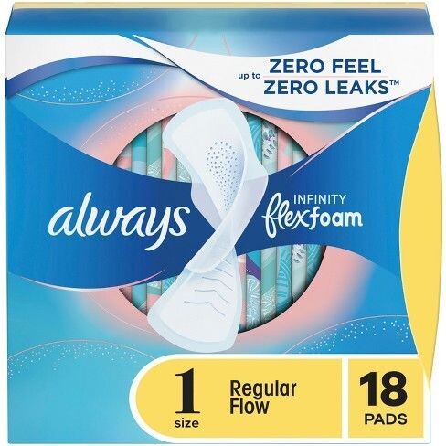ALWAYS REGULAR 18 CT SIZE 1 INFINITY WITH WINGS