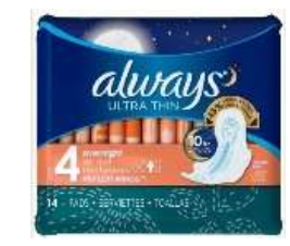 ALWAYS ULTRA THIN 13 CT OVERNIGHT LNG SIZE 4