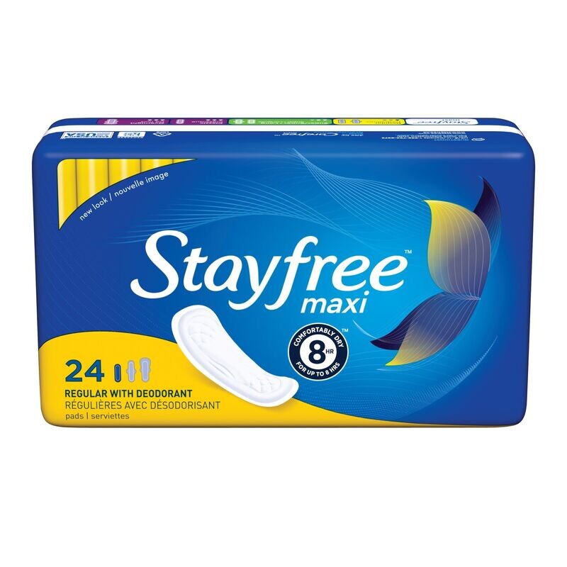 STAYFREE PADS 24 CT REGULAR