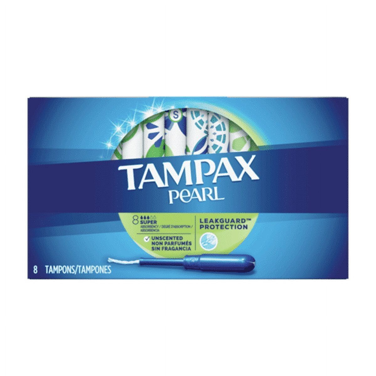 TAMPAX TAMPON 8 CT PEARL SUPER UNSCENTED