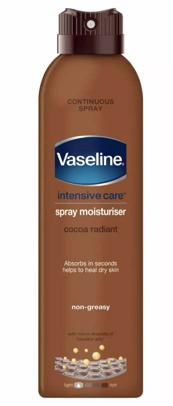 VASELINE DEODORANT SPRAY & GO 190 ML MOISTURISER COCOA