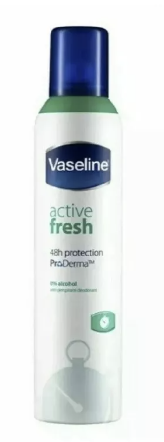 VASELINE DEODORANT APA 250 ML ACTIVE FRESH