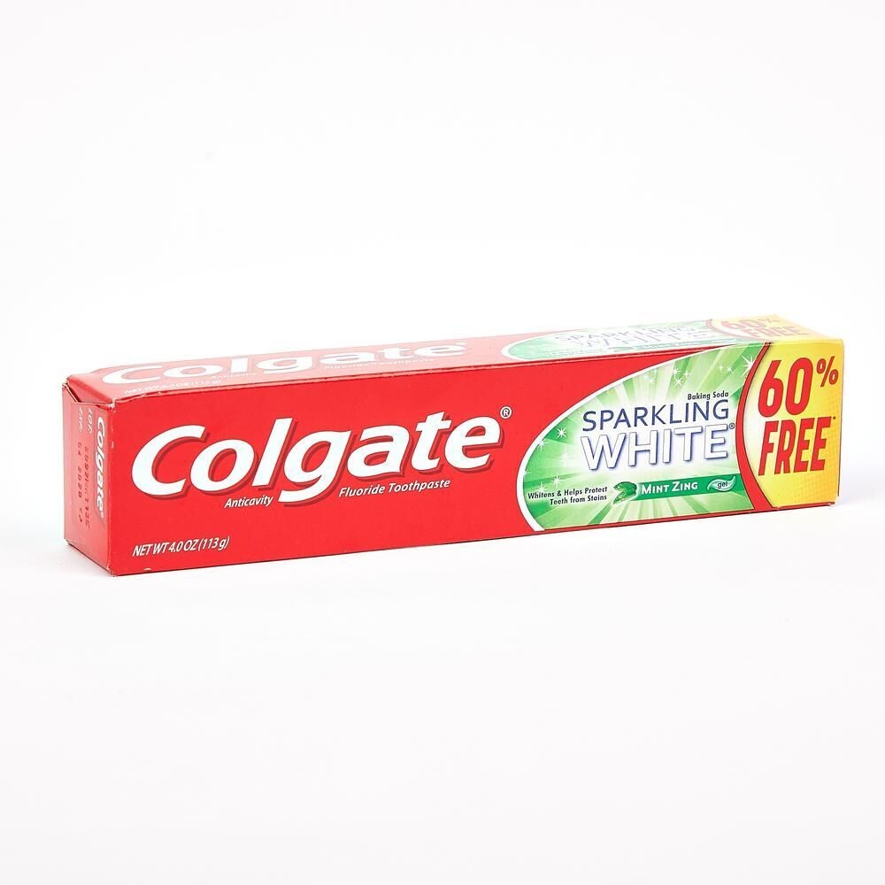 COLGATE TOOTHPASTE 2.5 OZ + 1.5 OZ SPRK WHITE MINT + 60%