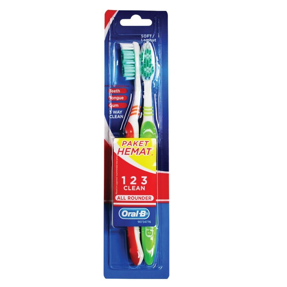 ORAL-B TOOTHBRUSH 2 PK ALL ROUNDER SOFT