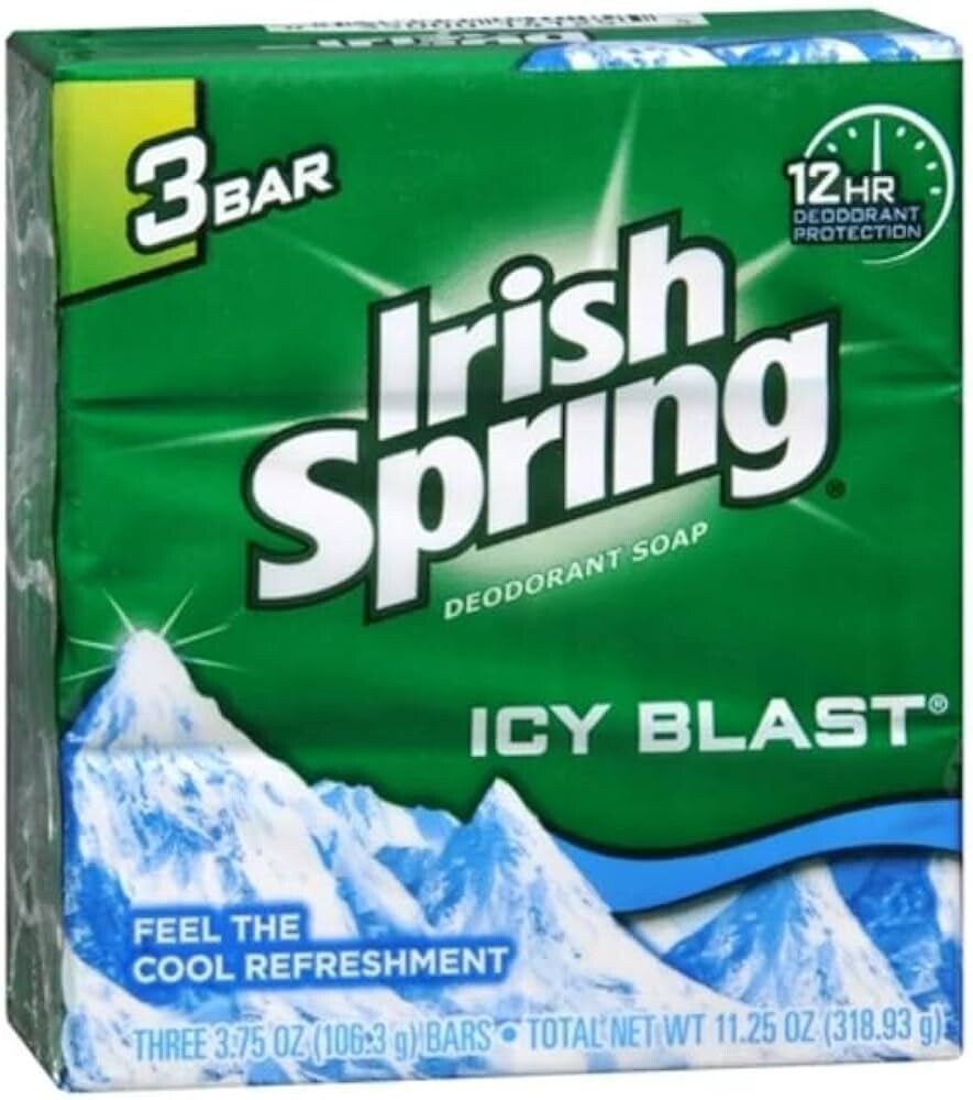 IRISH SPRING BAR SOAP 3.75 OZ 3 PK ICY BLAST