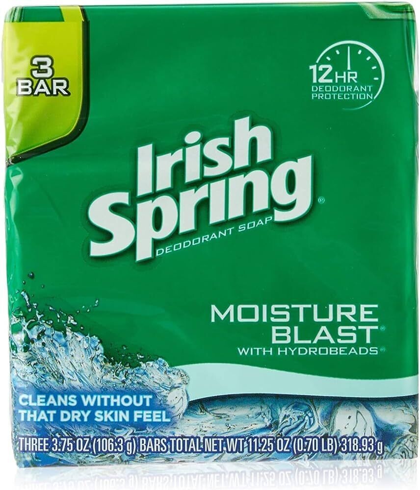 IRISH SPRING BAR SOAP 3.75 OZ 3 PK MOISTURE